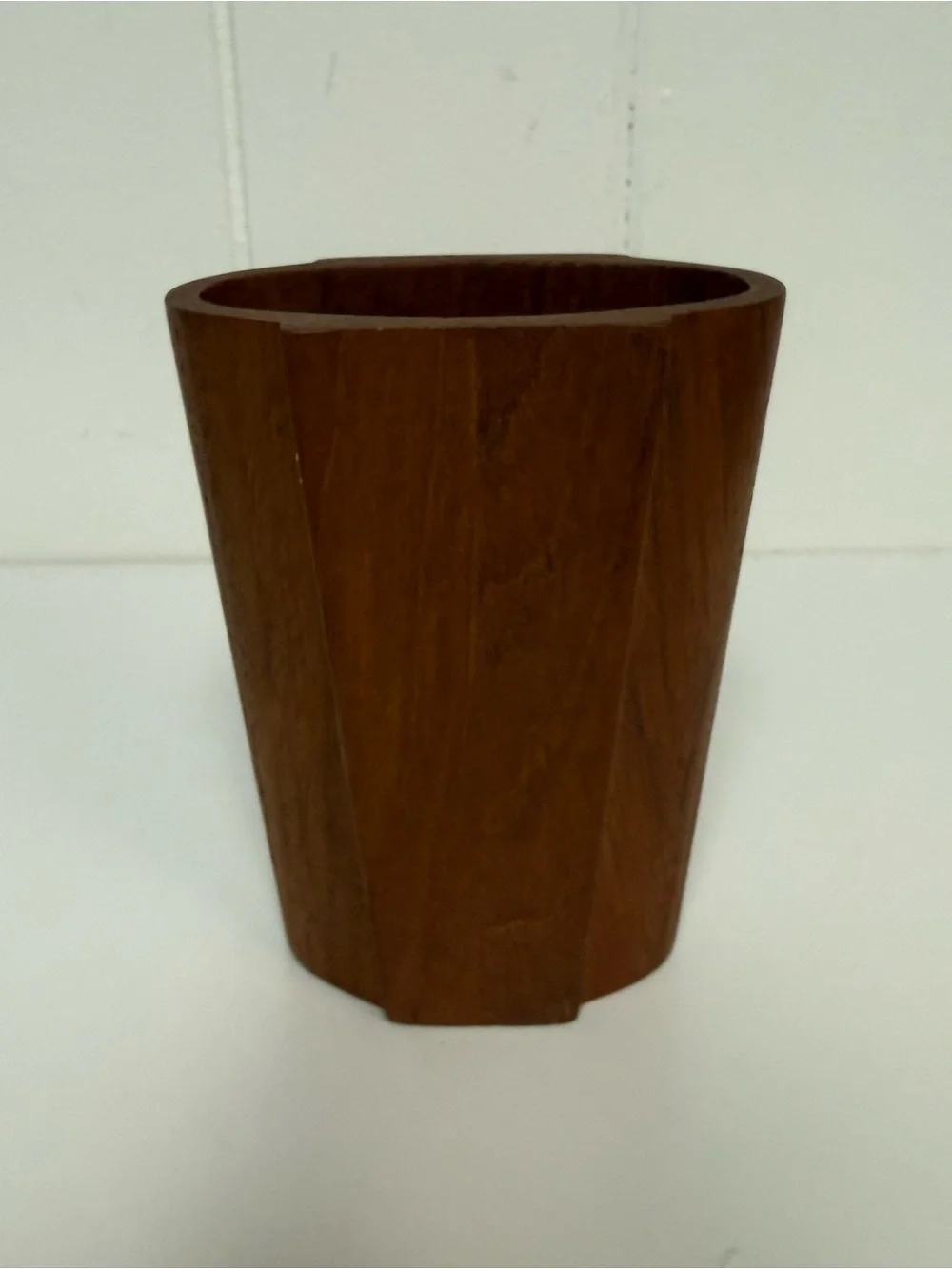 Vintage Mid-Century Modern Kalmar Designs Teak Wood Pencil Holder Cup